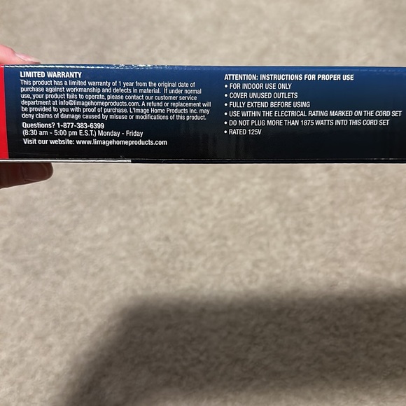 New Sunbeam Advance 7 Outlet Power Strip - Picture 5 of 10